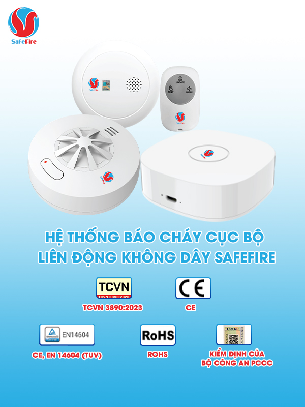 Hệ Thống Báo Cháy Cục Bộ SafeFire Chính Hãng – An Toàn Tuyệt Đối Cho Nhà Xưởng, Nhà Ở