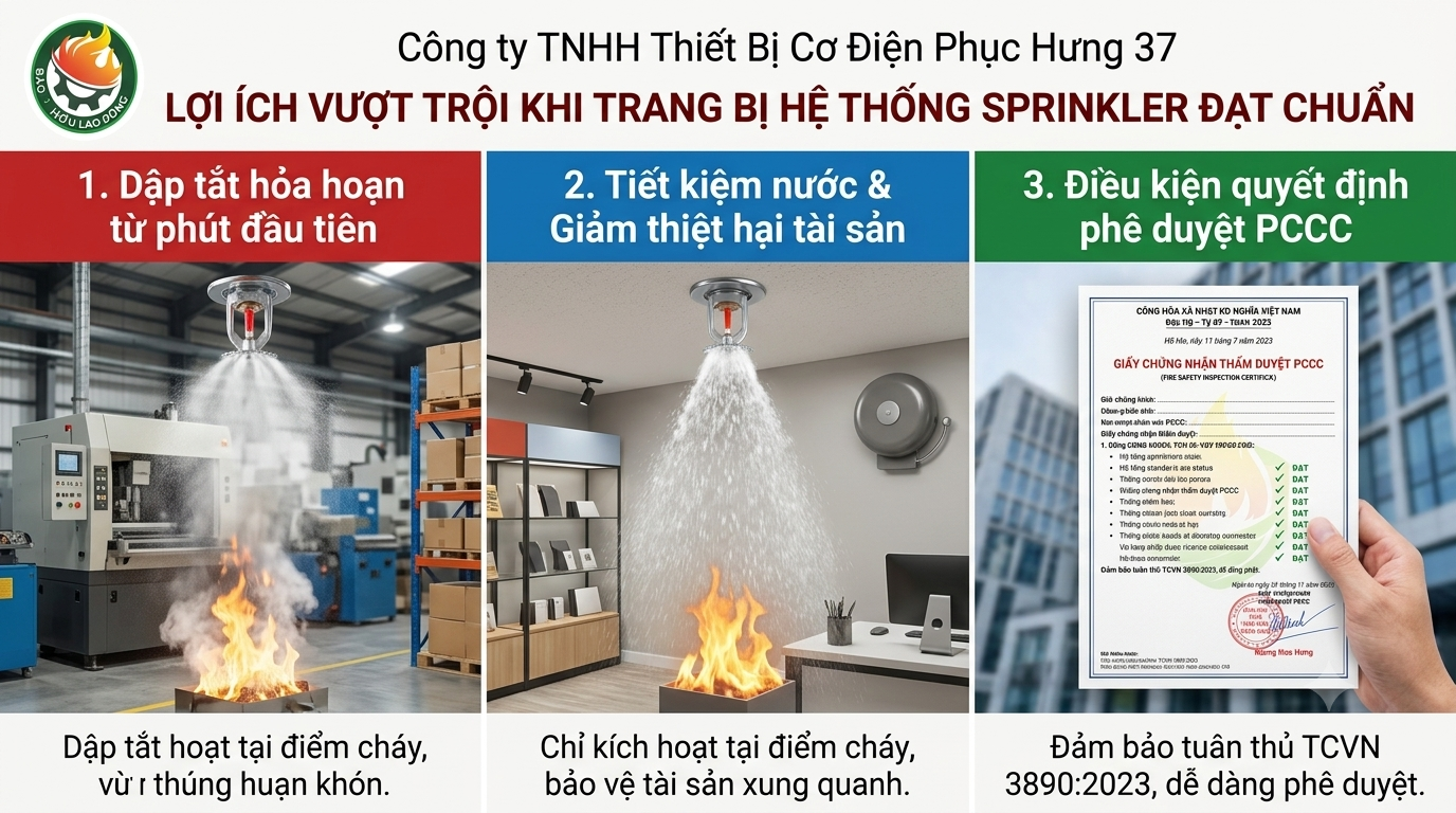 Khi Nào Công Trình Bắt Buộc Phải Lắp Đặt Hệ Thống Sprinkler Tự Động?