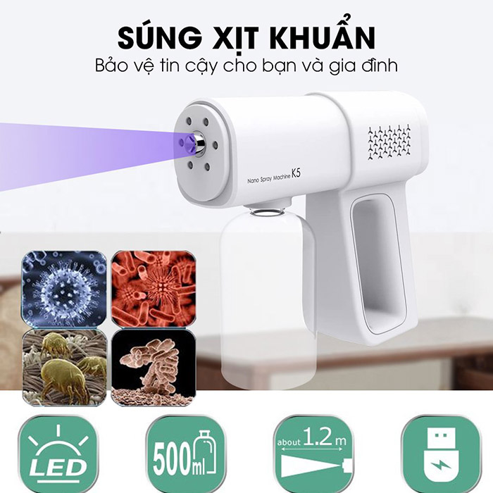 Tại sao nên dùng súng xịt khuẩn? Thiết kế, kiểu dáng sản phẩm